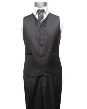 Herren Anzug mit Weste Dunkelbraun