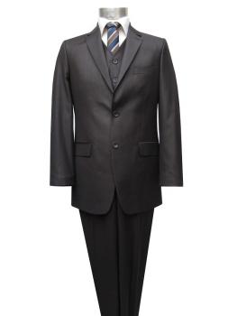 Herren Anzug mit Weste Dunkelbraun