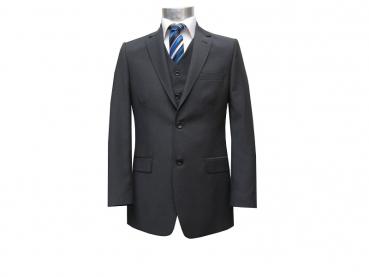 gestreifte Herren Anzug 3 teilig Anthrazit