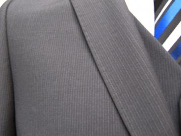 gestreifte Herren Anzug 3 teilig Anthrazit