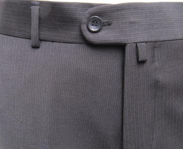 Herren Business Freizeit Hose gestreift Flat Front