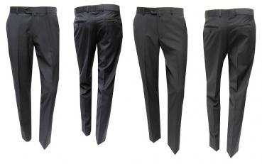 Herren Business Freizeit Hose gestreift Flat Front