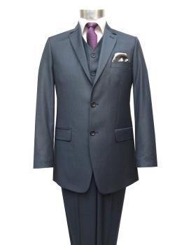 Muga Anzug mit Weste Blaugrau