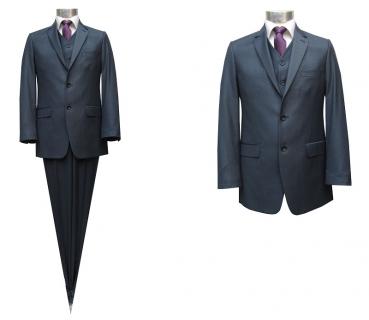 Muga Anzug mit Weste Blaugrau