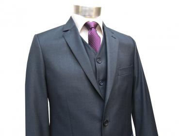 Muga Anzug mit Weste Blaugrau