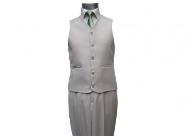 Herrenanzug mit Weste Cremebeige