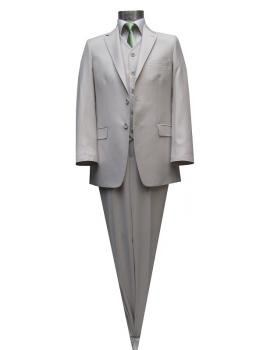 Herrenanzug mit Weste Cremebeige