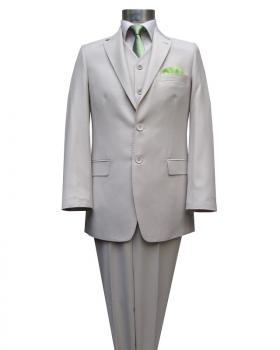 Herrenanzug mit Weste Cremebeige