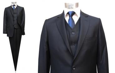 Herren Anzug mit Weste Dunkelblau