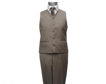 Herren Anzug mit Weste Hellbraun