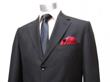 Schwarz gestreifte Herren Anzug Modern Fit