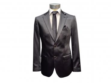 Herren Slim-fit Hochzeitsanzug Schwarz