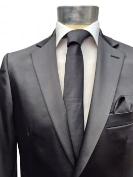 Herren Slim-fit Hochzeitsanzug Schwarz