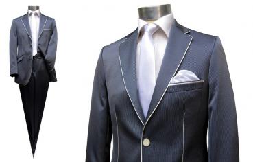 Festliche Herren Anzug 2-teilig Tailliert Blau