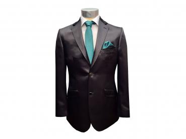 Glanz Hochzeitsanzug Herren Schwarz