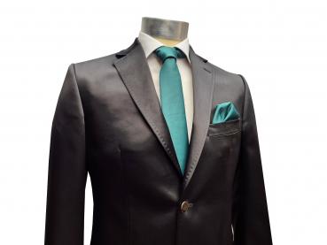 Glanz Hochzeitsanzug Herren Schwarz