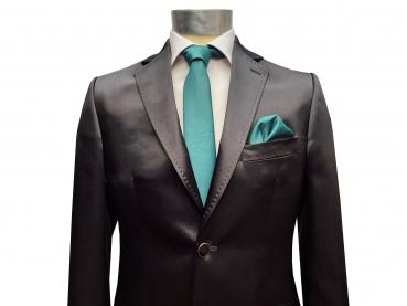 Glanz Hochzeitsanzug Herren Schwarz