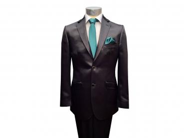 Glanz Hochzeitsanzug Herren Schwarz
