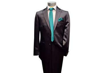 Glanz Hochzeitsanzug Herren Schwarz