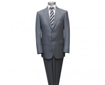 Herren Anzug Grau Streifen