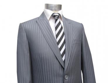 Herren Anzug Grau Streifen