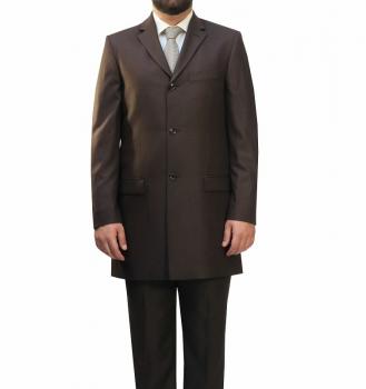Longsakko Gehrock Herren Anzug Braun