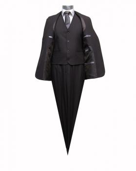 Herren Anzug mit Weste Braun leicht Tailliert