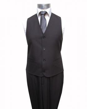 Herren Anzug mit Weste Braun leicht Tailliert