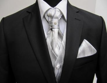 Plastron (Krawatte) mit Einstecktuch