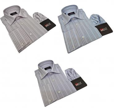 Streifen Herren Hemd Slim-fit Lang Arm