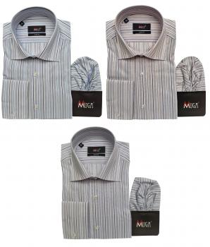 Streifen Herren Hemd Slim-fit Lang Arm