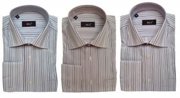 Streifen Herren Hemd Regular Lang Arm