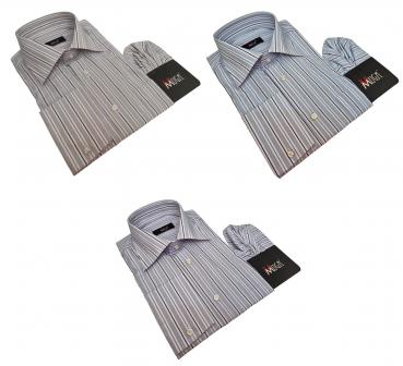 Streifen Herren Hemd Regular Lang Arm