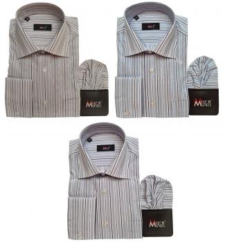 Streifen Herren Hemd Regular Lang Arm