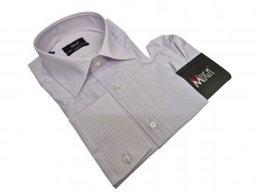 Slim-Fit Herrenhemd Schattenstreifen Lang Arm