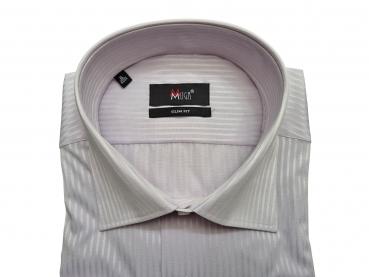 Slim-Fit Herrenhemd Schattenstreifen Lang Arm