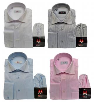 Strukturstreifen Herren Hemd Langarm