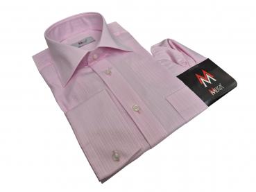 Strukturstreifen Herren Hemd Langarm