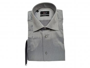 Strukturstreifen Herren Hemd Slim-fit leicht glänzend