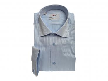 Strukturstreifen Herren Hemd Slim-fit leicht glänzend