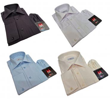 Schattenstreifen Herren Hemd Langarm Regular