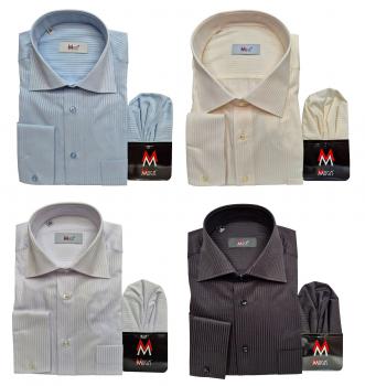 Schattenstreifen Herren Hemd Langarm Regular