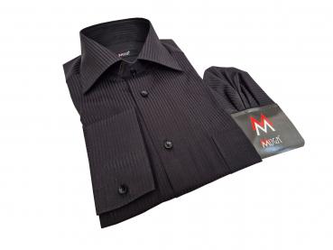 Schattenstreifen Herren Hemd Langarm Regular