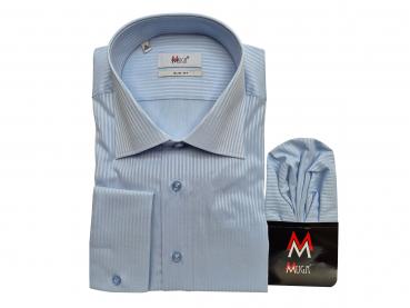 Schattenstreifen Herrenhemd Slim-fit