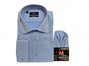 Schattenstreifen Herrenhemd Slim-fit