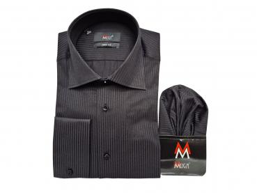 Schattenstreifen Herrenhemd Slim-fit