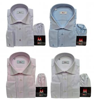 Uni Streifen Herren Hemd Langarm Regular