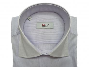 Uni Streifen Herren Hemd Langarm Regular