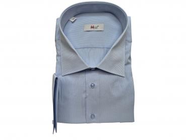 Uni Streifen Herren Hemd Langarm Regular