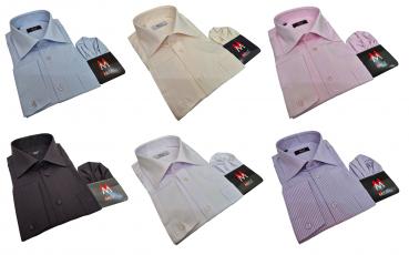 Extra langer Arm Herren Hemd Schattenstreifen Regular